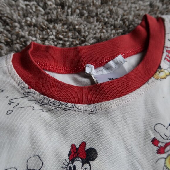 Pottery Barn Kids Christmas Disney Mickey Minnie Mouse Snowman Size 10 - Picture 3 of 5